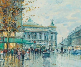 Jean Salabet (1913-1995), "Cafe de la Paix, Opera," circa 1950s