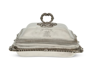 A George III sterling silver covered serving dish
