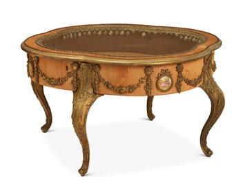 A Rococo-style table vitrine