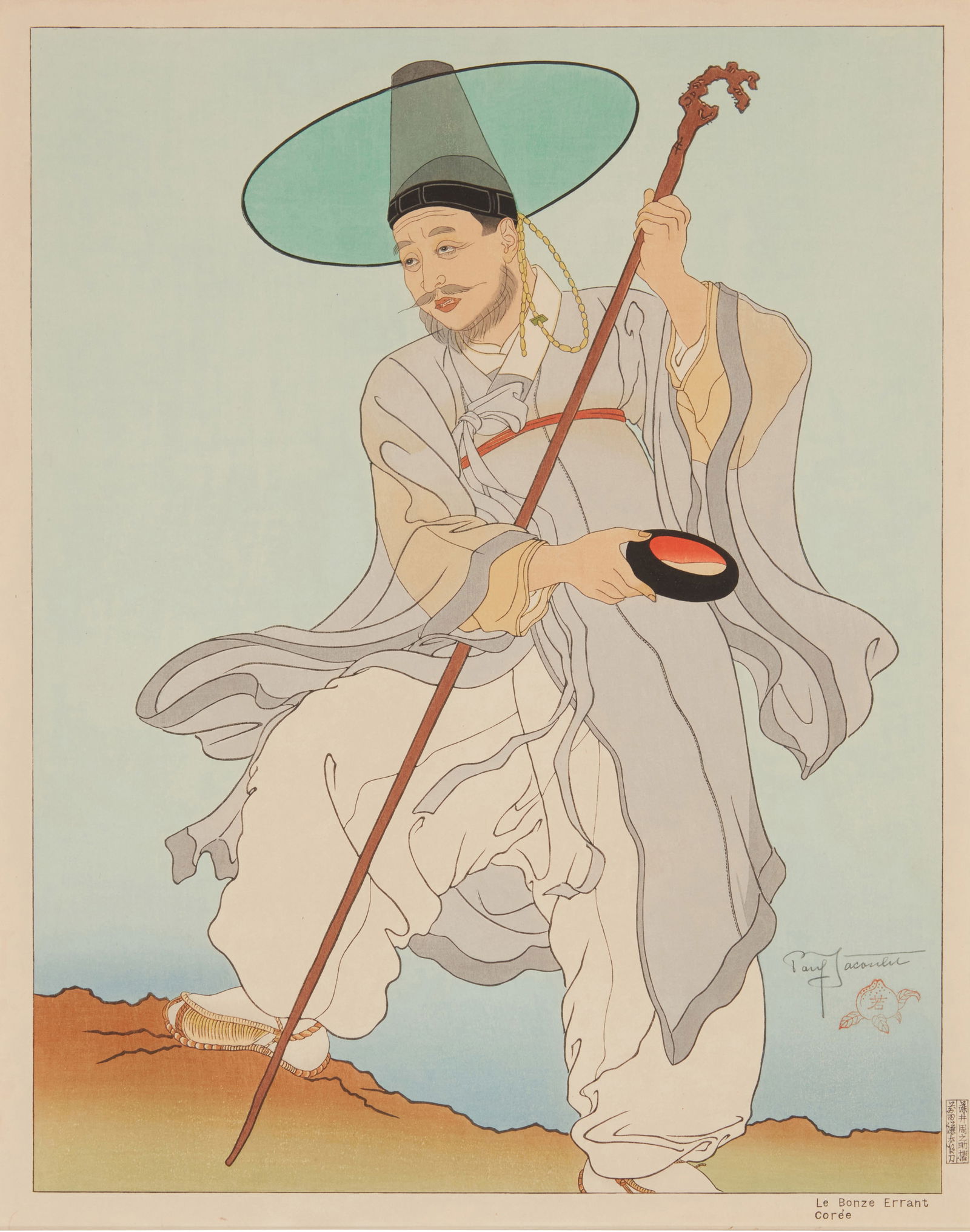 Paul Jacoulet (1902-1960), ''Le Bonze Errant, Coree,'' 1948 (1 of 5)