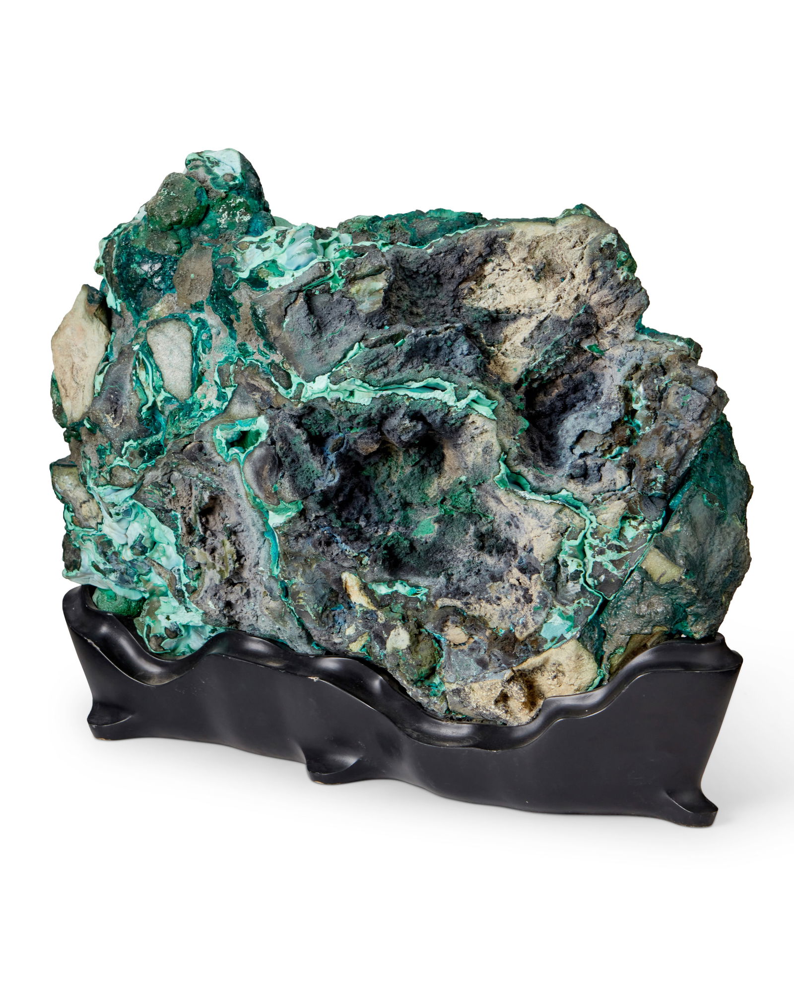 A malachite and chrysocolla mineral specimen (1 of 3)