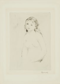 Pierre-Auguste Renoir (1841-1919), "?tude pour une baigneuse," circa 1906