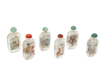 A group of Chinese glass snuff bottles