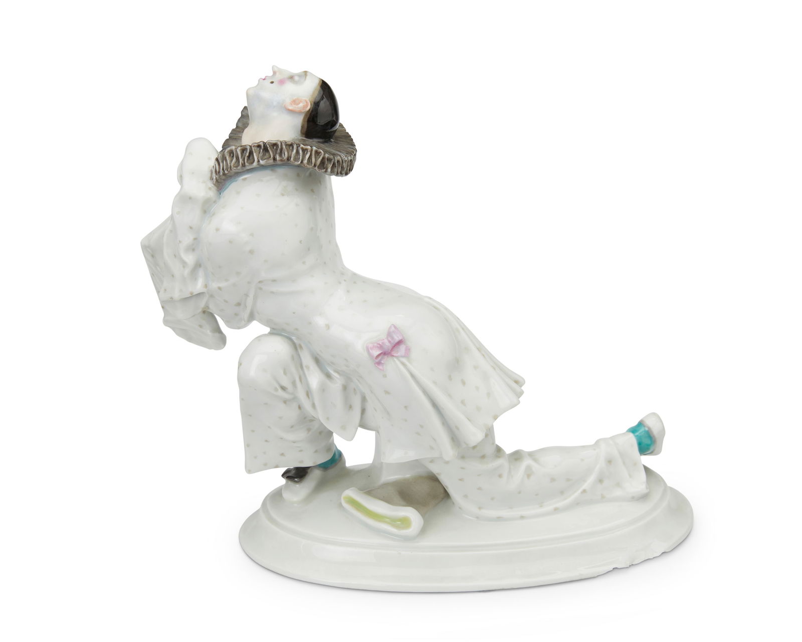 A Paul Scheurich for Meissen porcelain figure of Pierrot (1 of 6)