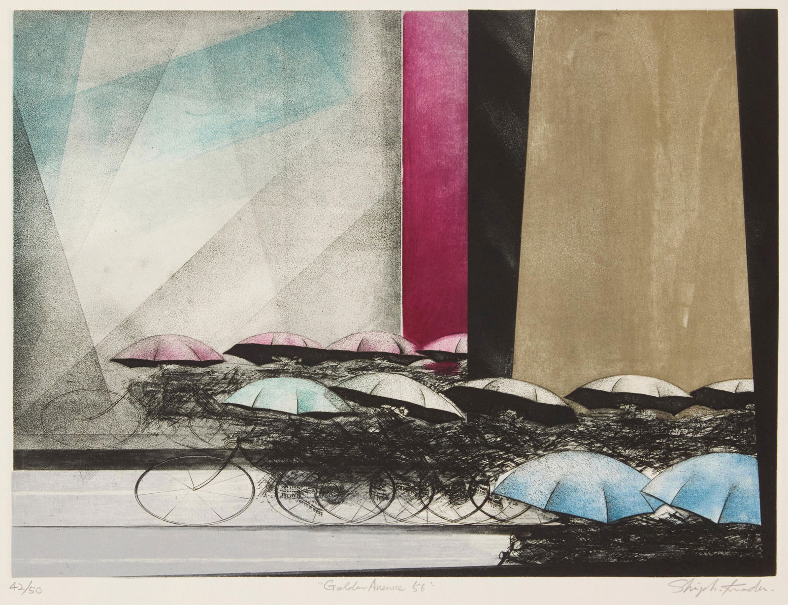 Shigeki Kuroda (b. 1953), "Golden Avenue 56" (1 of 7)