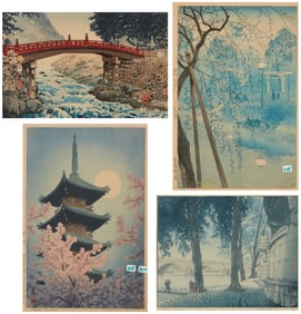 Four Japanese woodcuts
