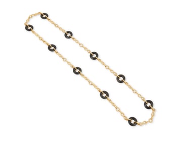 A Gold and Onyx Necklace