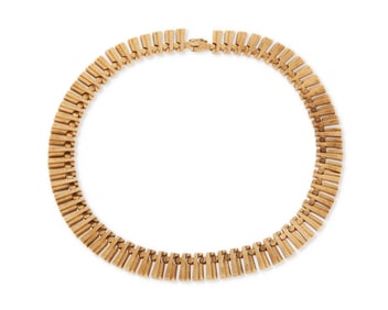 An 18K Gold Fancy Link Necklace