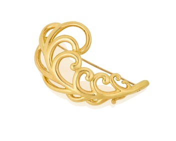 Paloma Picasso for Tiffany & Co.: A Gold Feather Brooch, 1980