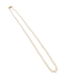 A Gold and Cultured Pearl Necklace