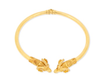 Facadoro: An 18K Gold Ram's Head Necklace