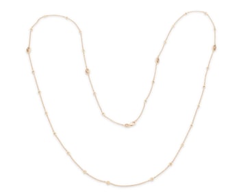 An 18K Rose Gold and Colored Diamond Necklace