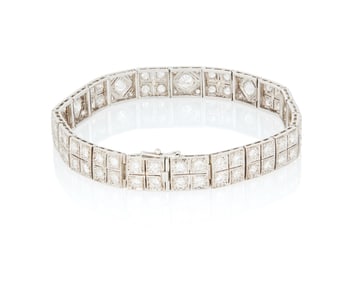 A Platinum and Diamond Bracelet