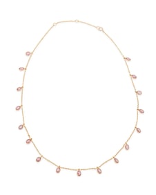 An 18K Gold and Pink Sapphire Necklace