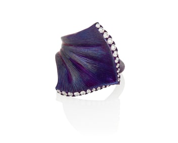 Alexis NY: A Titanium and Diamond Ring