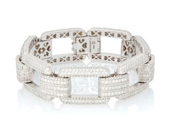 Judith Ripka: An 18K White Gold and Diamond Bracelet