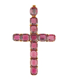 A Victorian Gold and Garnet Pendant