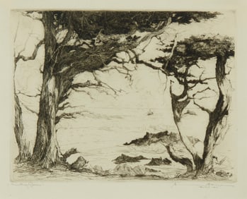 Armin Carl Hansen (1886-1957), "Monterey Cypress," 1928