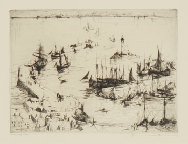 Armin Carl Hansen (1886-1957), "Snug Harbor," 1928