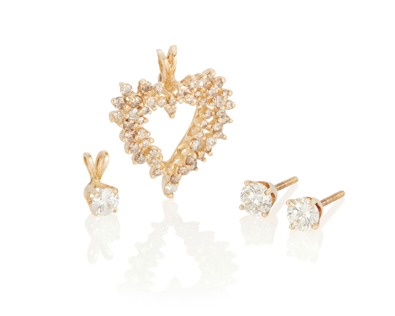 A Group of 14K Gold and Diamond Jewelry (1 of 2)