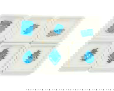 A Group of Loose Blue Topaz: A Group of Loose Blue Topaz Including various-cut weighing approximately 4.10 carats to 33.6 carats 7 pieces