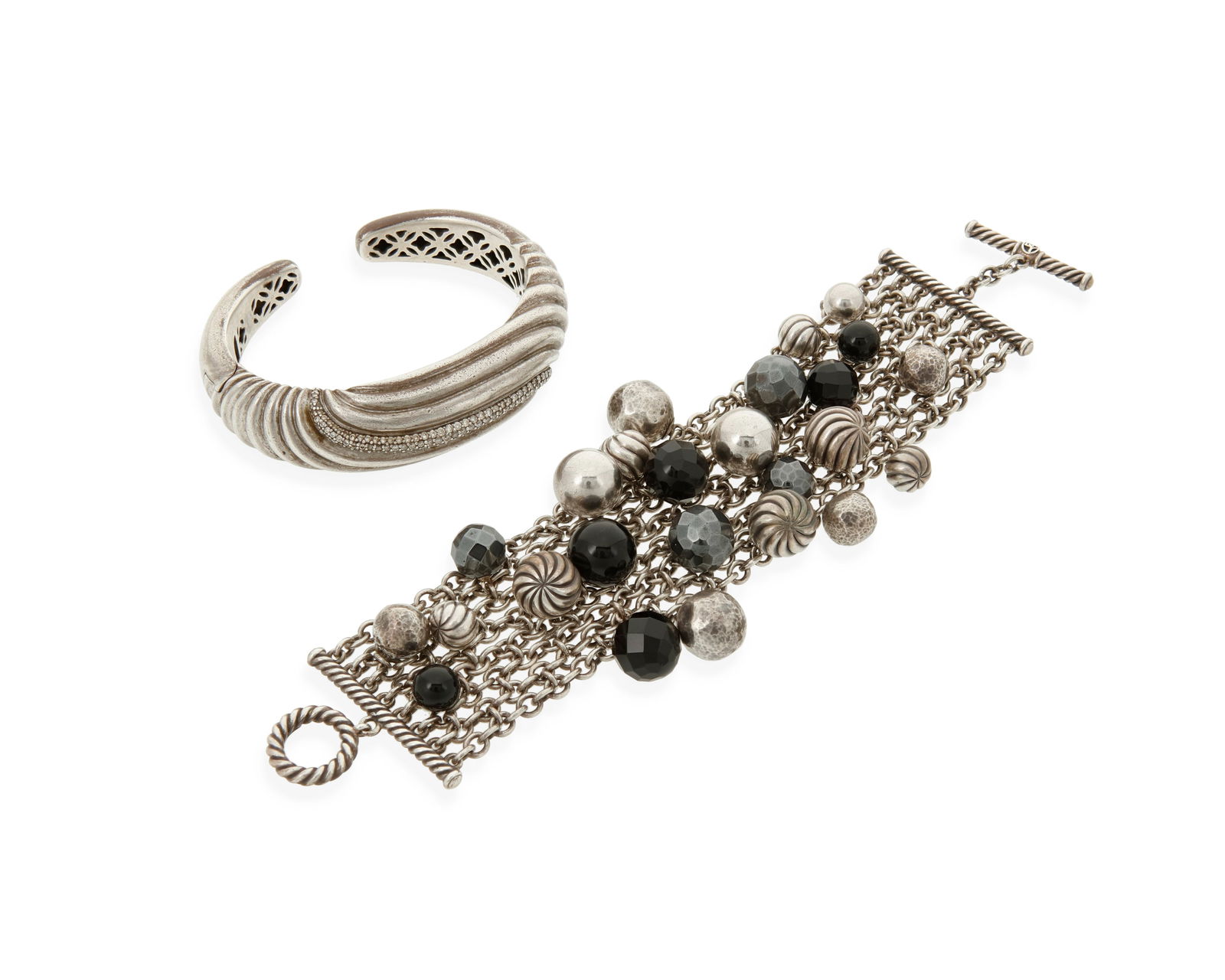 David Yurman: Two Sterling Silver Bracelets (1 of 2)