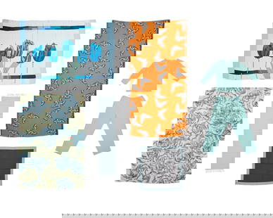 A Group of Women's Separates and Accessories: A Group of Women's Separates and Accessories Circa 1990s-2000s Variously labeled for maker and material; three lacking label Comprising five scarves in blues and oranges, including a pale blue