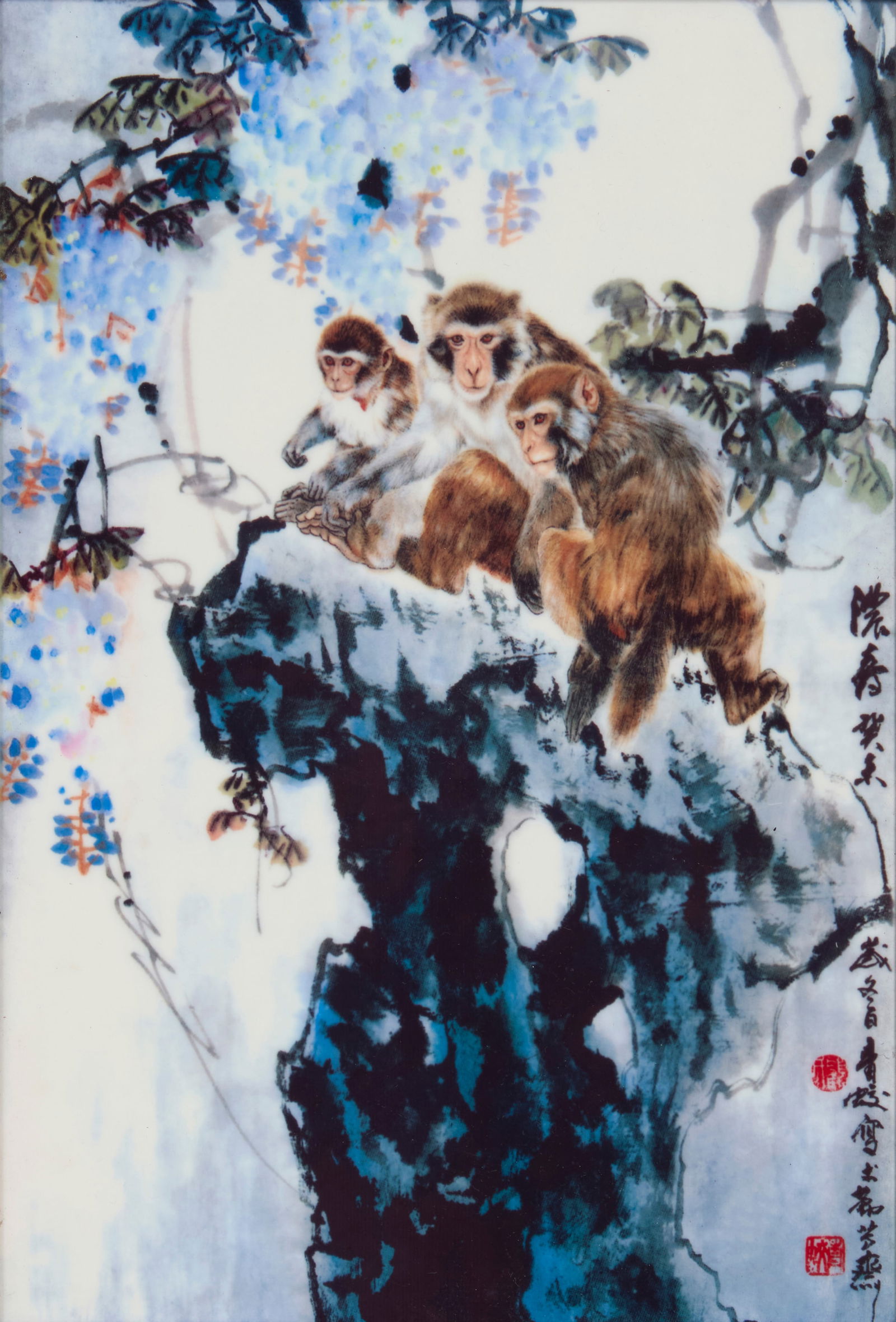 A Chinese transfer-printed porcelain plaque (1 of 6)