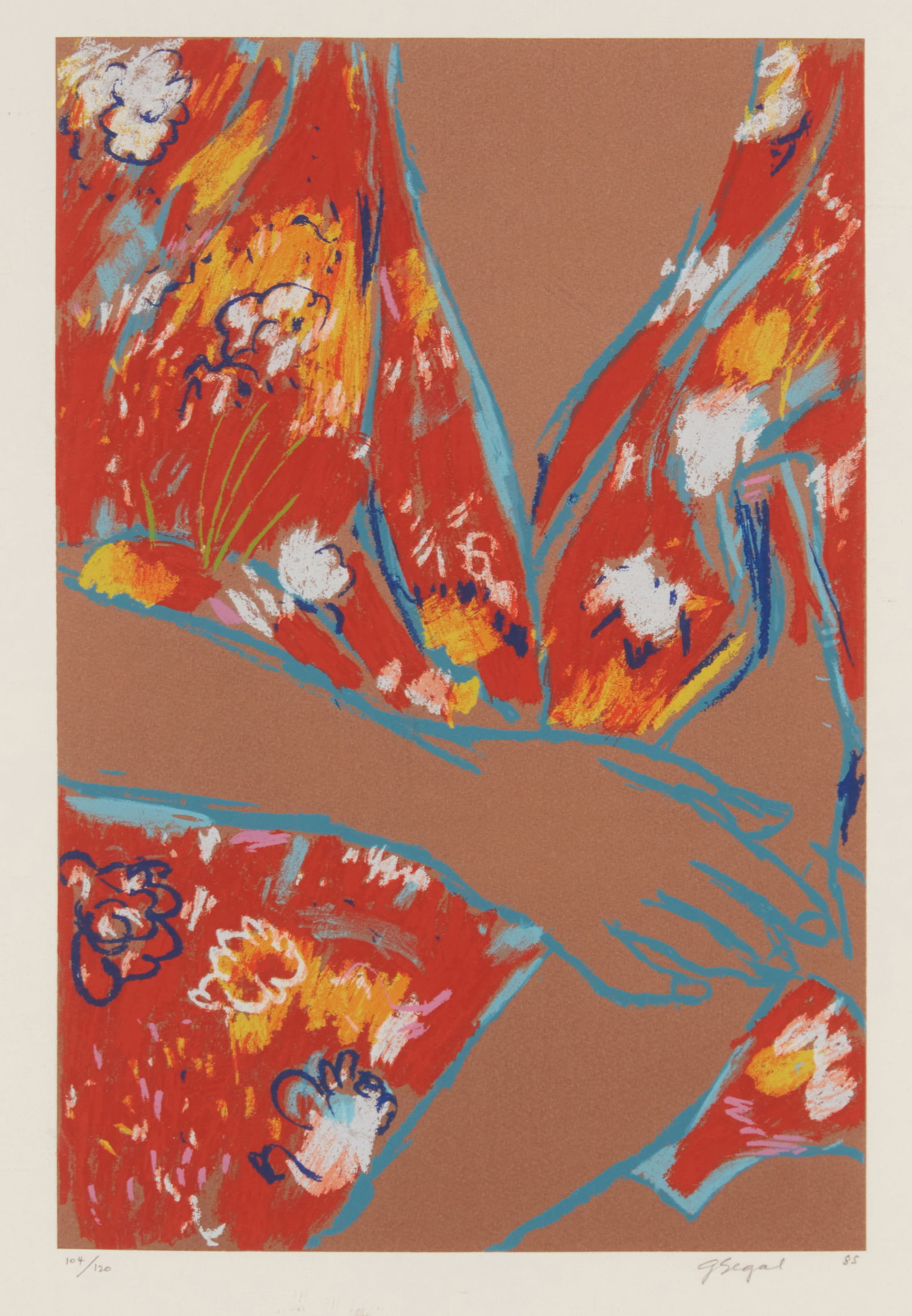 George Segal (1924-2000), "Woman in Red Kimono," 1985: George Segal(1924-2000)"Woman in Red Kimono," 1985Lithograph in colors on wove paperEdition: 104/120Signed, dated, and numbered in pencil in the lower margin: G. Segal 85Image: 18" H x