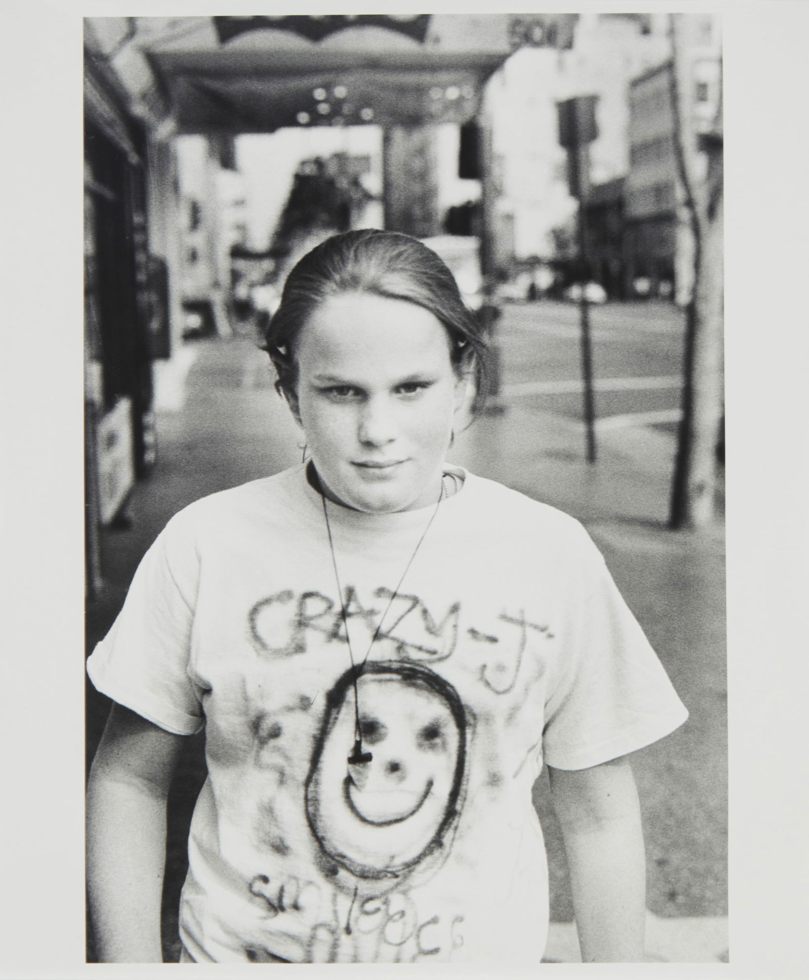 Jim Goldberg (b. 1953), "Kato, Hollywood Boulevard" from the "Raised by Wolves" series, 1995: Jim Goldberg(b. 1953)"Kato, Hollywood Boulevard" from the "Raised by Wolves" series, 1995Gelatin silver print on paperUnsignedImage: 23" H x 15.125" W; Sheet: 19.75"