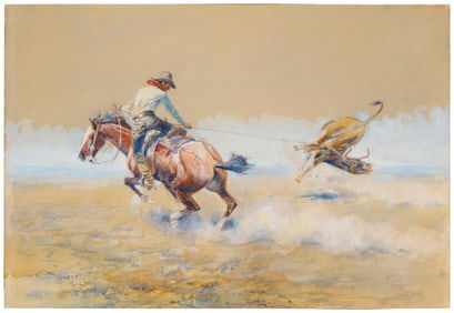 Charles Marion Russell (1864-1926), "At the End of the Rope," 1919