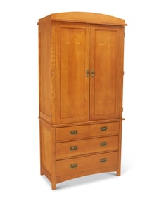 A Contemporary Mission-style wardrobe