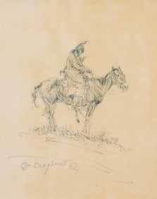 Olaf Wieghorst (1899-1988), Native man on horseback