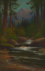 James Everett Stuart (1852-1941), "Pyramid Peak and Lyons Creek from near Wilson's Cattle Camp,