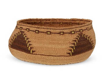 A polychrome Klamath basket