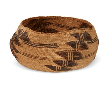 A polychrome Pit River basket