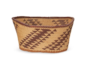 A polychrome Pit River basket