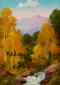 Willard Page (1885-1958), "View through Aspens at Mount Taylor"