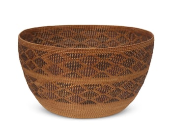 A polychrome Yokuts basket