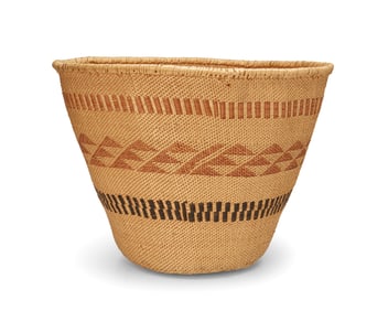 A polychrome Washoe burden basket