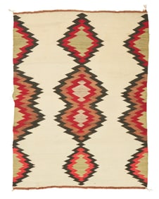 A Navajo regional rug/double saddle blanket