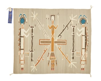 A Lim Tsosie Navajo Yei weaving