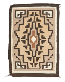 A small Navajo Two Grey Hills textile