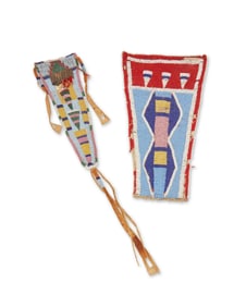 Two Crow beaded hide items