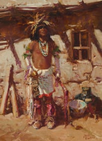 Buck McCain (b. 1943), Pueblo dancer