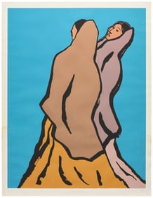 R. C. Gorman (1932-2005, Navajo/Dine), "Women Walking (first state)," 1979