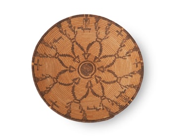 An Apache pictorial basketry tray