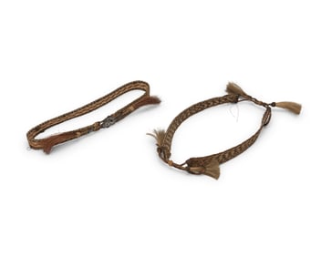 Two Western horsehair hat bands