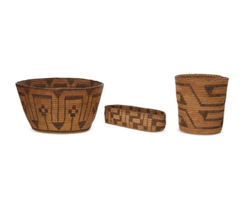 A group of Pima baskets