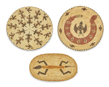 A group of Southwest pictorial baskets